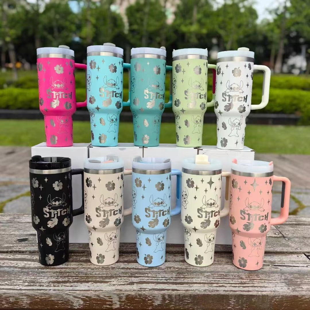 40oz Cute Cartoon Laser Engraved Stanley Cups -20pcs