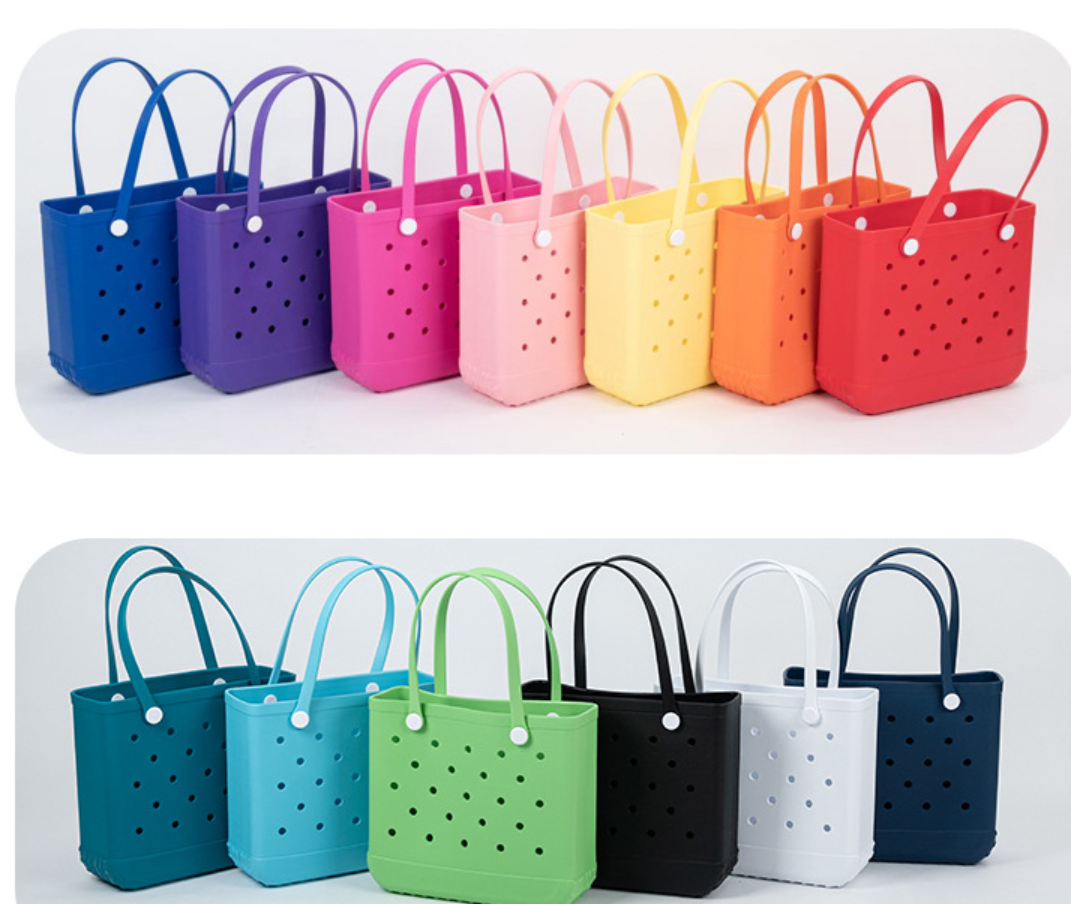 1 pc Customized EVA Rubber Silicone beach bags by sea