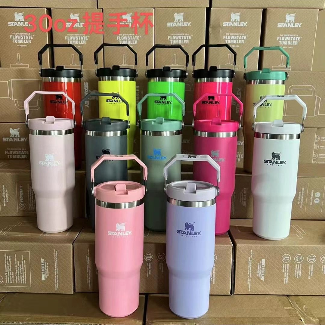 30oz Stanley Matte macaron colors flip straw school tumblers