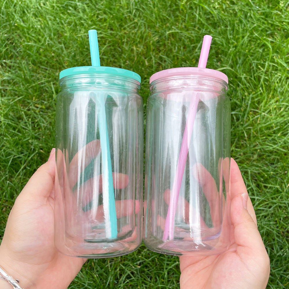 150pcs 16oz sublimation glass can & 100pcs 16oz plastic snow globe
