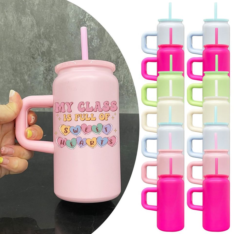 100pcs 16oz clear acrylic libbey plastic can & 25pcs sublimation stainless cans with straw