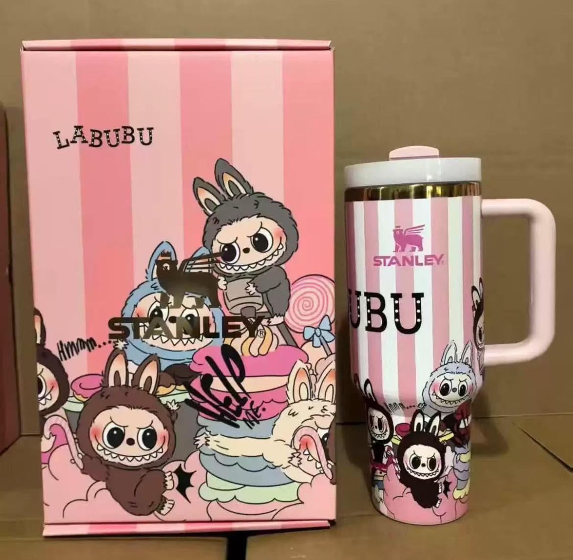 40oz Labubu Stanley Insulated Stainless Steel Tumbler with Gift Boxes-20pcs