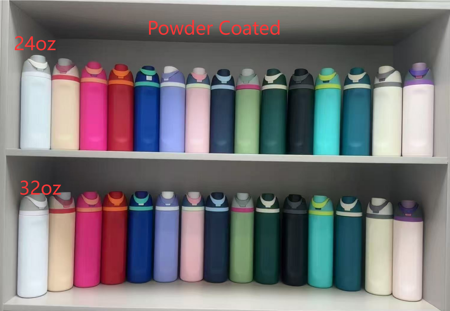 24oz/32oz Flip Straw Lid Insulated Stainless Steel Sports Owala Style War Bottle for Laser Engrteaving-25pcs