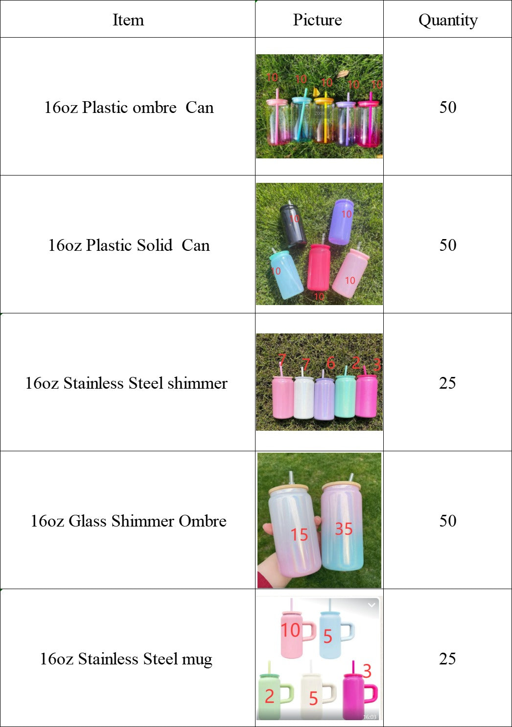 200pcs cups by truck-as pic