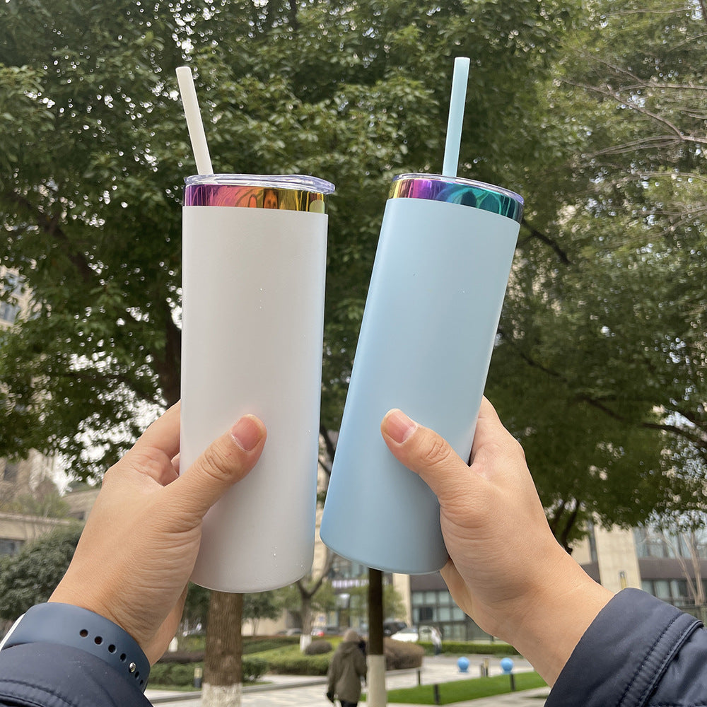 20oz rainbow underneath powder coated stainless steel straight tumblers -25pcs
