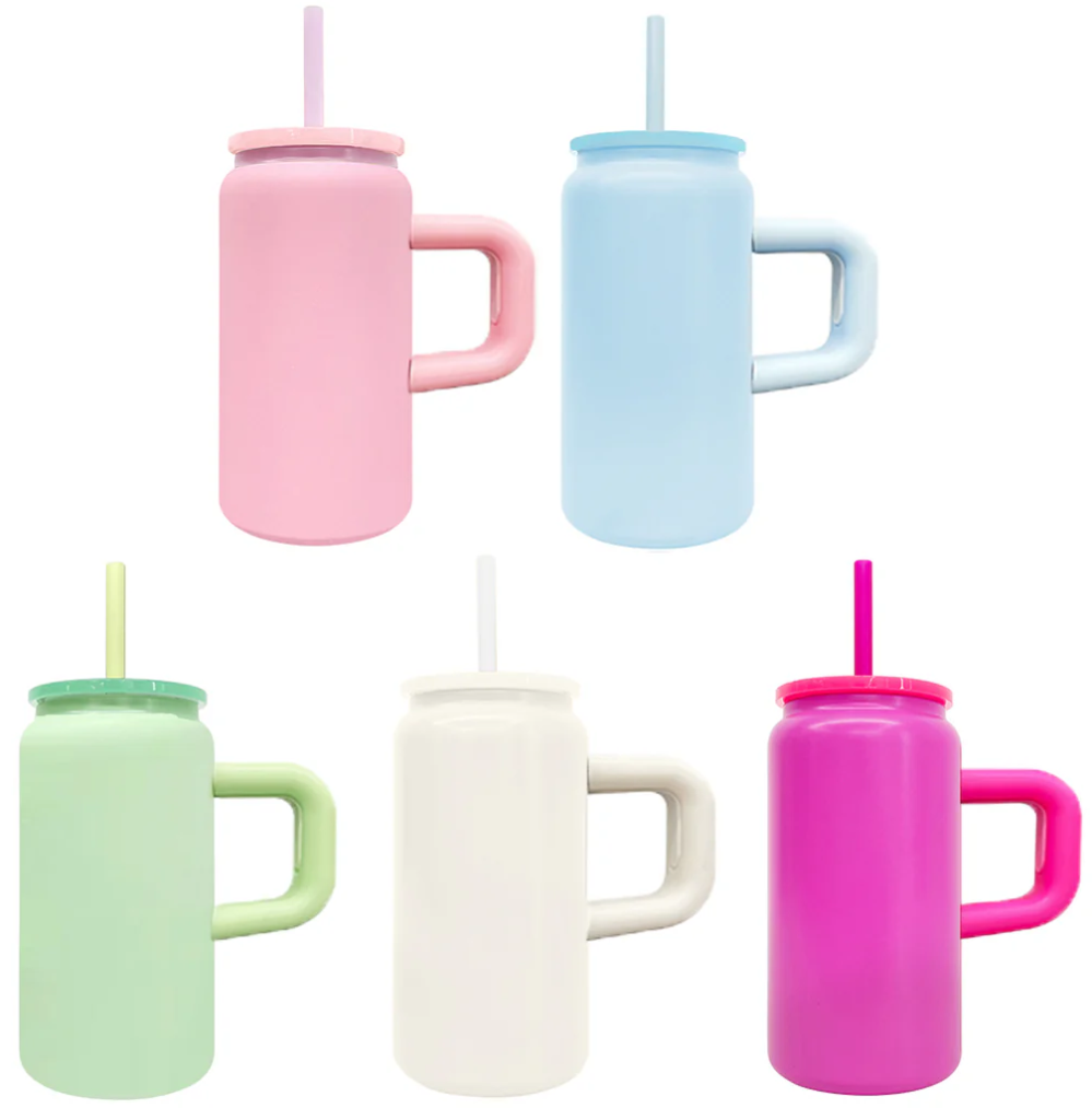 100pcs 16oz clear acrylic libbey plastic can & 25pcs sublimation stainless cans with straw