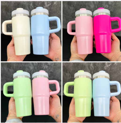 14oz Sublimation Baby Stanleys Quencher Tumblers with Handle Kids Tumblers-25pcs