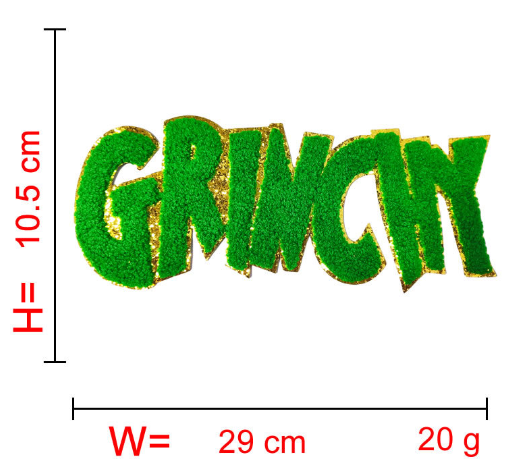 50pcs Chenille Ironed Christmas Grinch Satan Patches