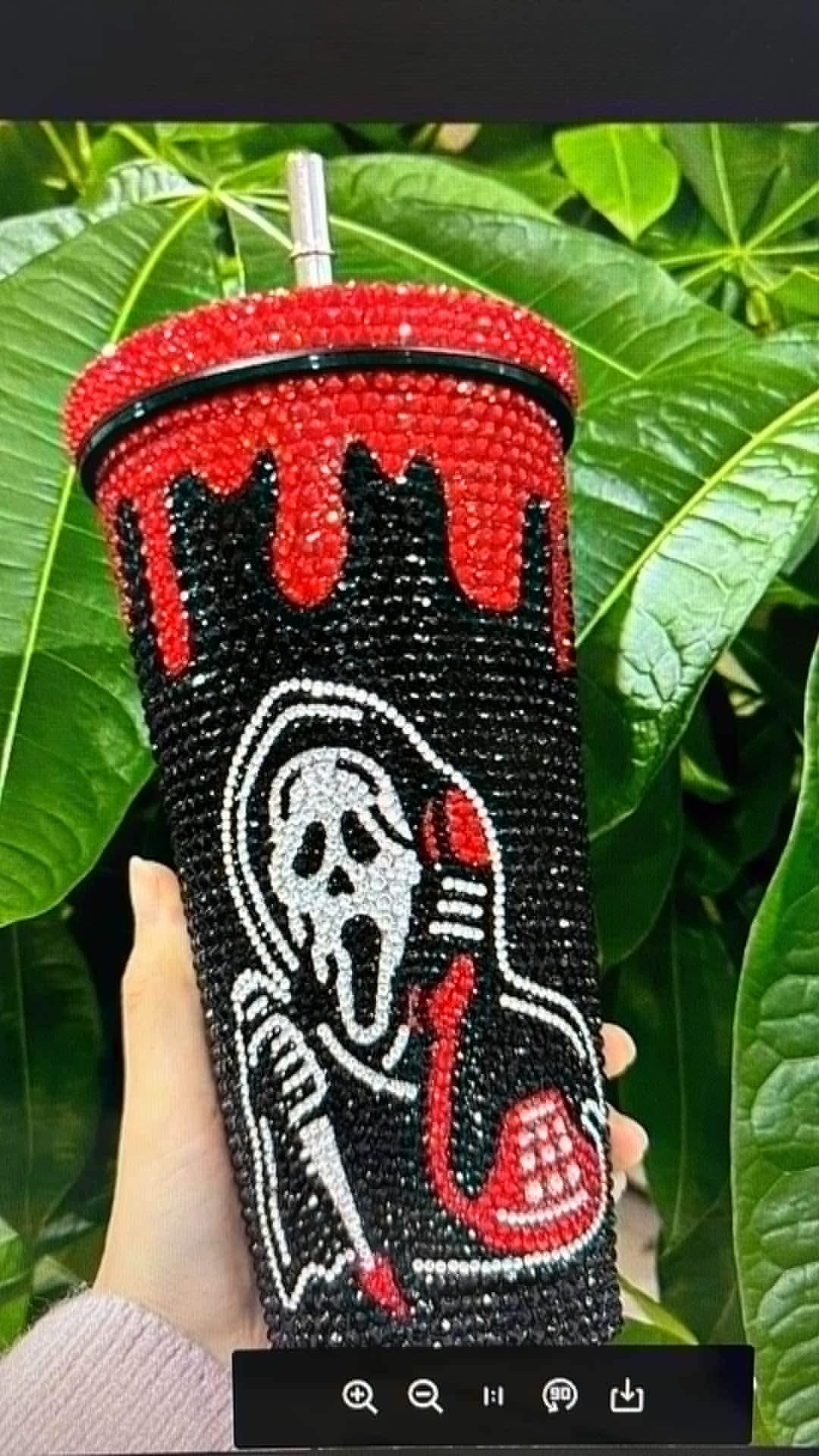 750ml rhinestone Halloween bling tumblers