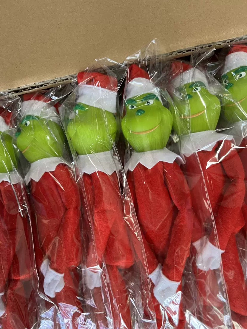 100pcs Christmas Grinch Plush with Sublimation Heat Transfer Tshirts