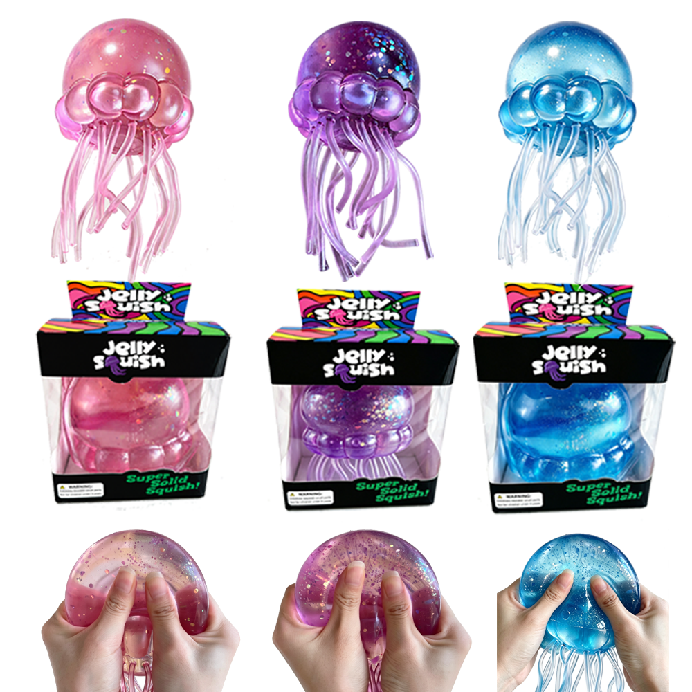 165pcs 8*15cm Jumbo Size Jellyfish Squishy Toys Slow Rising Squeeze Decompression Jelly Fish Squishy Toys