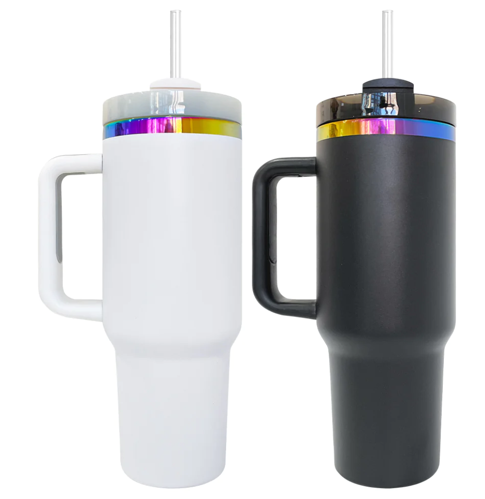 30oz & 40oz Rainbow Tumblers powder coat H2.0 Rainbow Quencher Tumbler