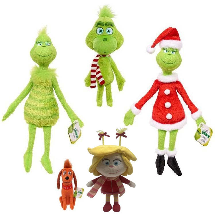 300pcs Christmas Grinch Plush Sublimation Heat Transfer Doll Sublimation Tshirts