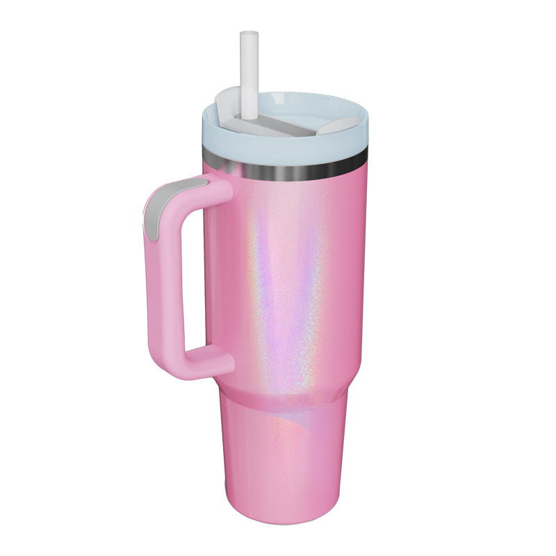 50pcs pack 30oz Stanley style Matte macaron colors flip straw school tumblers & 60pcs H2.0 sublimation shimmer 40oz travel mug