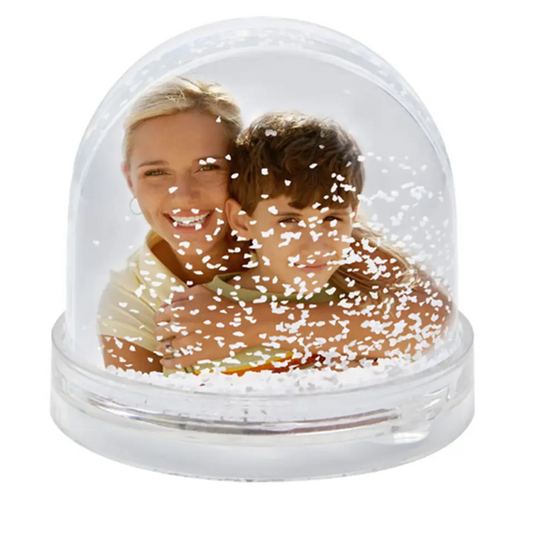 36pcs Customized Souvenir Picture Dome 80mm Plastic Picture Photo Frame Snow Globe with Photo Insert