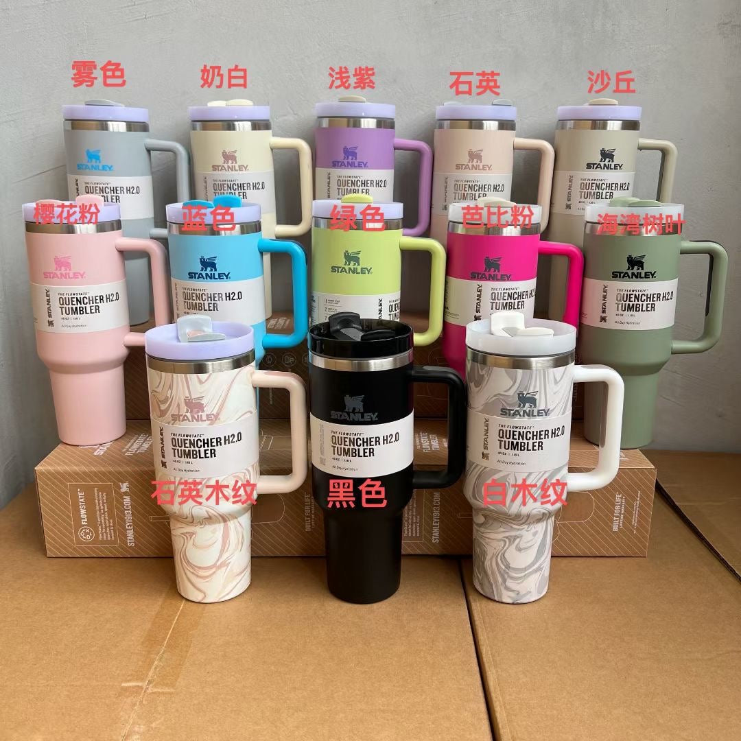 40oz Stanley Matte macaron colors flip straw school tumblers