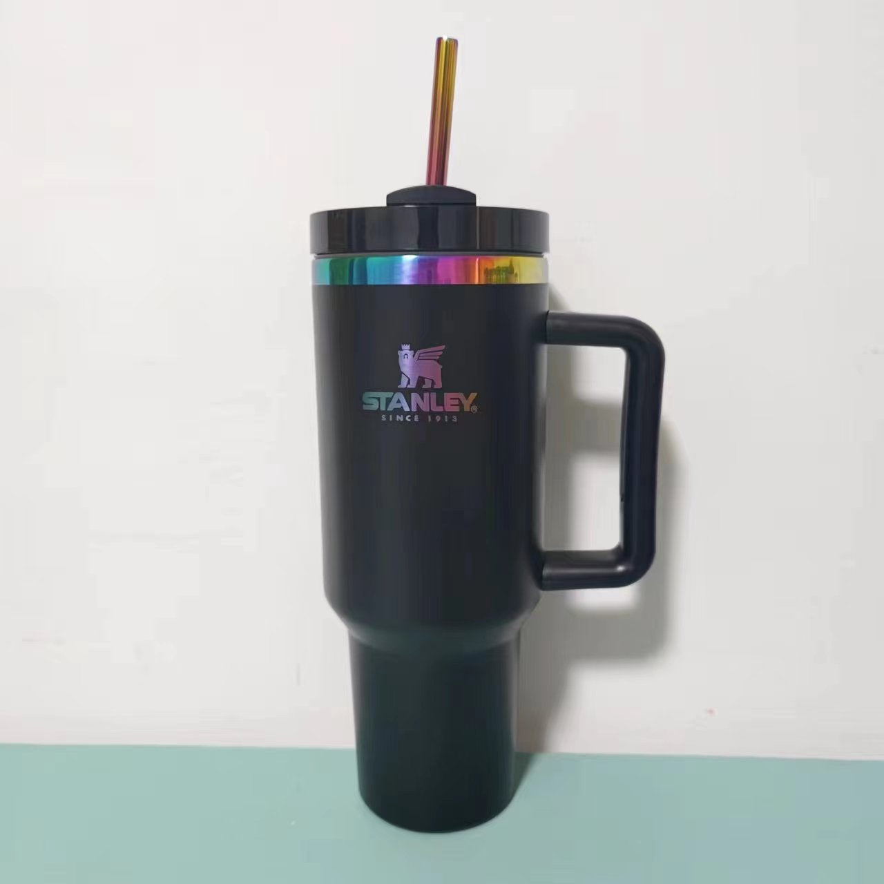 40oz h2.0 neon colors blank Stanley silver underneath quencher tumbler