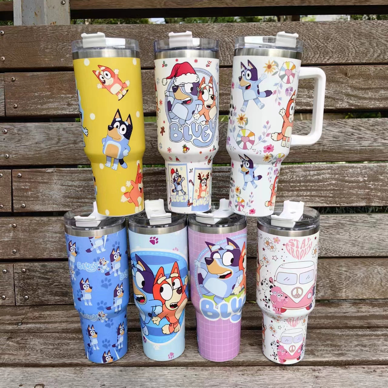 cute cartoon 40oz gifts tumblers with printed designs