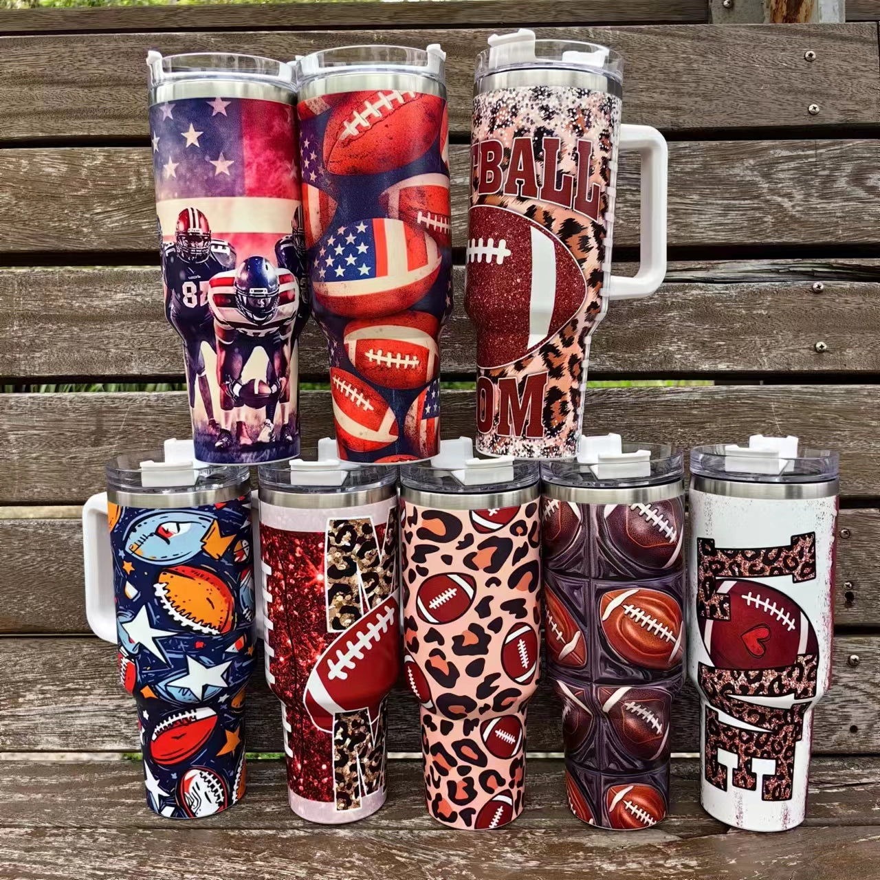 cute cartoon 40oz gifts tumblers with printed designs