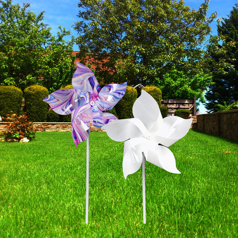 Sublimation PET Pinwheel Plastic DIY Double Sided Printing Flower Pinwheel