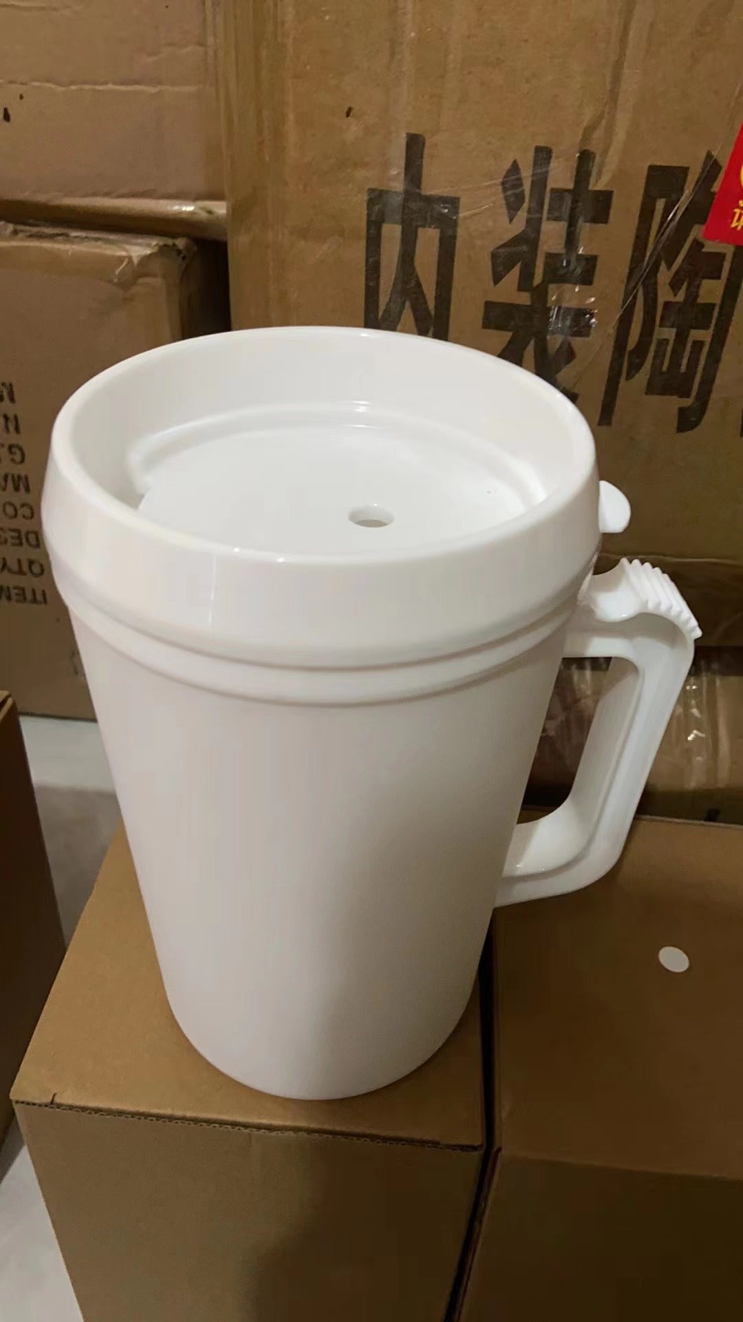 Double Wall PP Plastic Mugs with Handle for DTF wraps