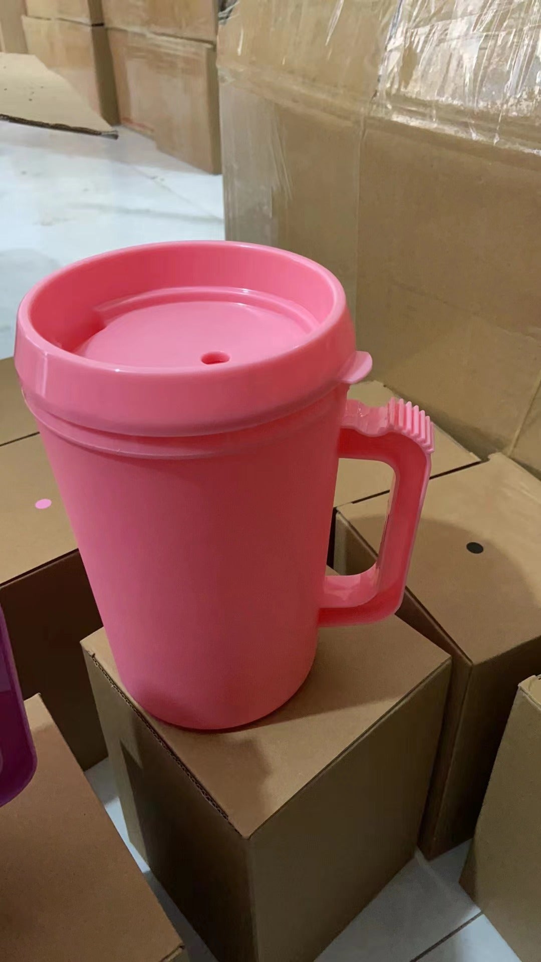 Double Wall PP Plastic Mugs with Handle for DTF wraps