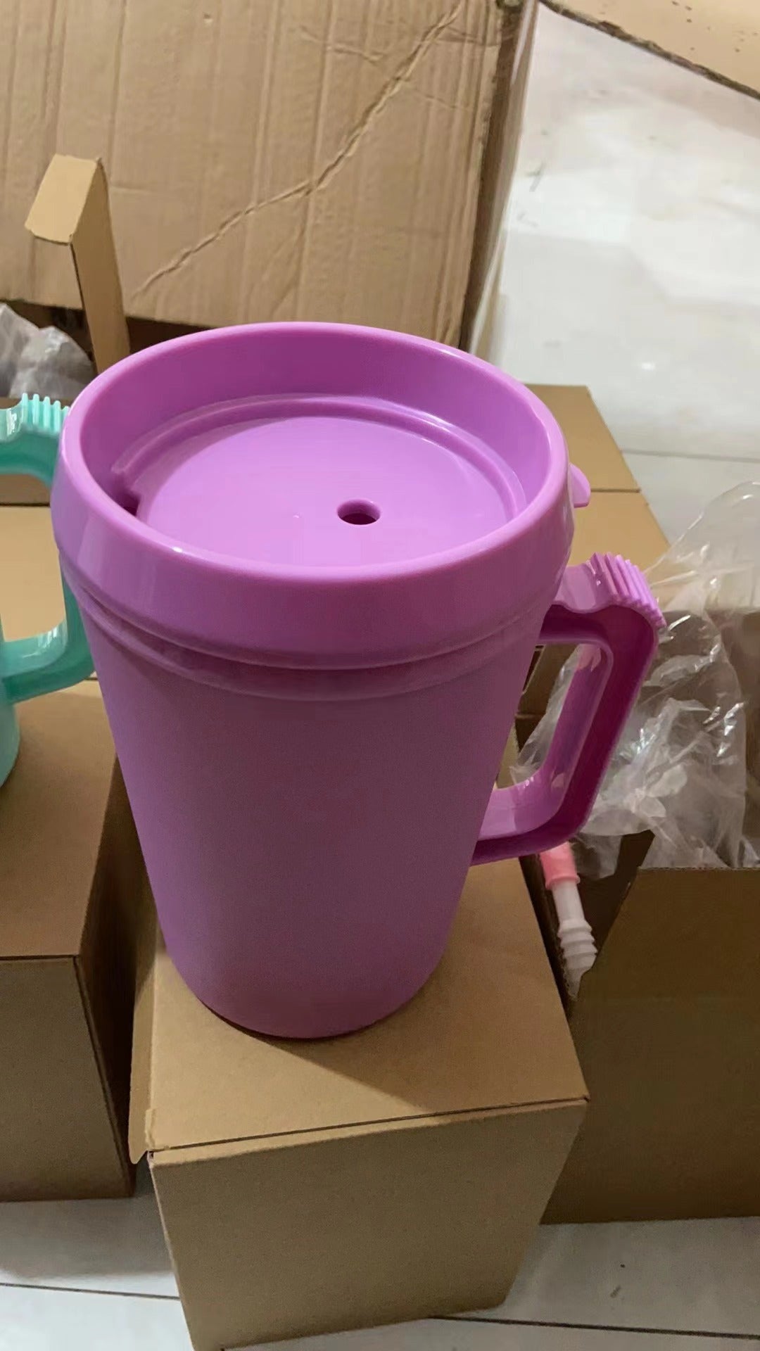 Double Wall PP Plastic Mugs with Handle for DTF wraps