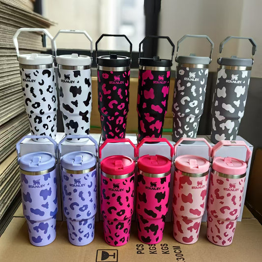 30oz/40oz H2.0 Modern Camo Southern Leopard Cow Tumblers Stainless Steel Quencher Tumblers-45pcs
