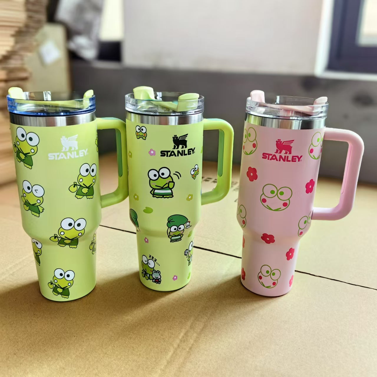 40oz Stanle* Insulated Stainless Steel Tumbler with Handle and Straw-20pcs