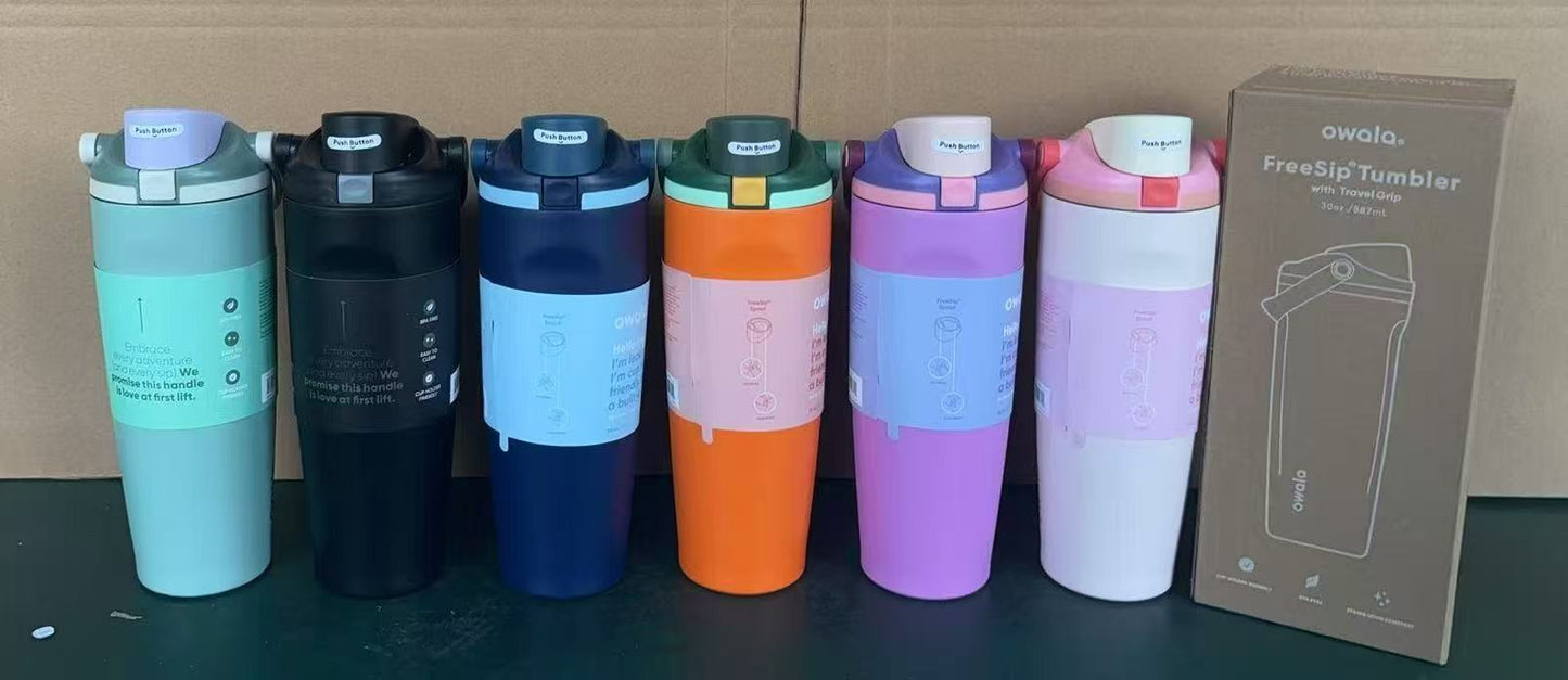 30oz Owala Leak Proof Kids Water Bottles with Handle-25pcs