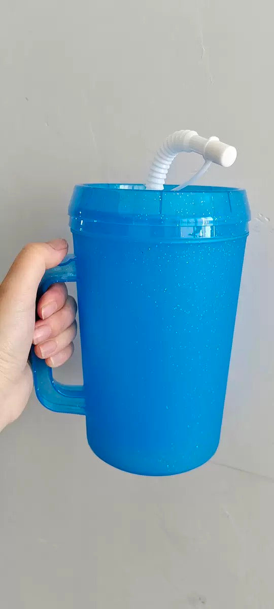 22oz/34oz PP Double Walled Cup with Straw