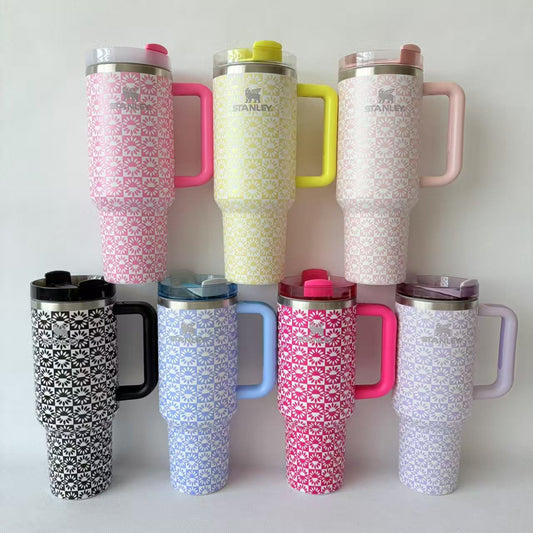40oz Stanley LV Insulated Stainless Steel Tumbler with Handle and Straw-20pcs