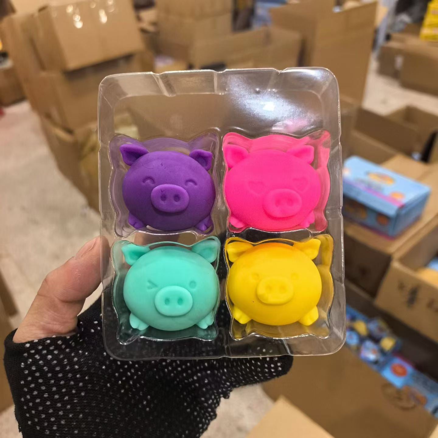 72pcs Pack 8.5cm New Color Soft Realistic Steamed Bun Glitter Dumpling Squishyy Toys Stress Relief Squishy Toys with Steamer-72pcs