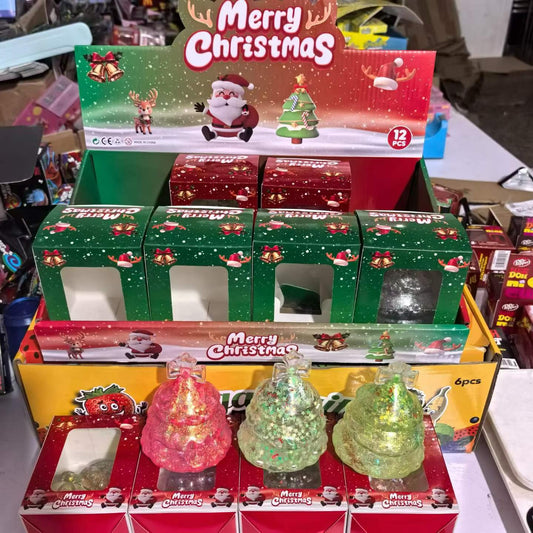 72pcs Christmas Tree Maltose Squishy Toys Sensory Stress Relief Squishies Soft Stretchy Fidget Toys