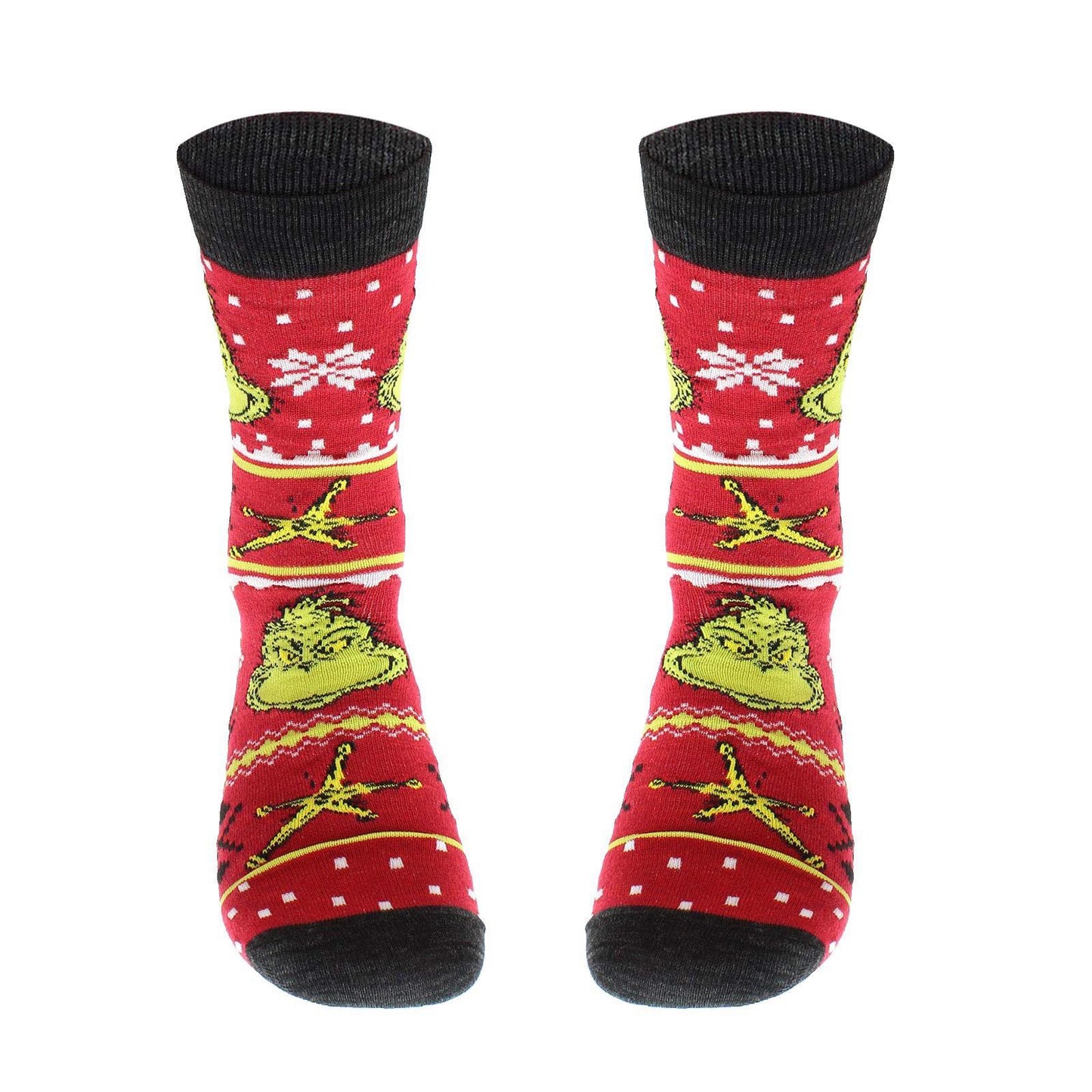 grinch cotton funny novelty anime cartoon grinch face emoticon man and women socks