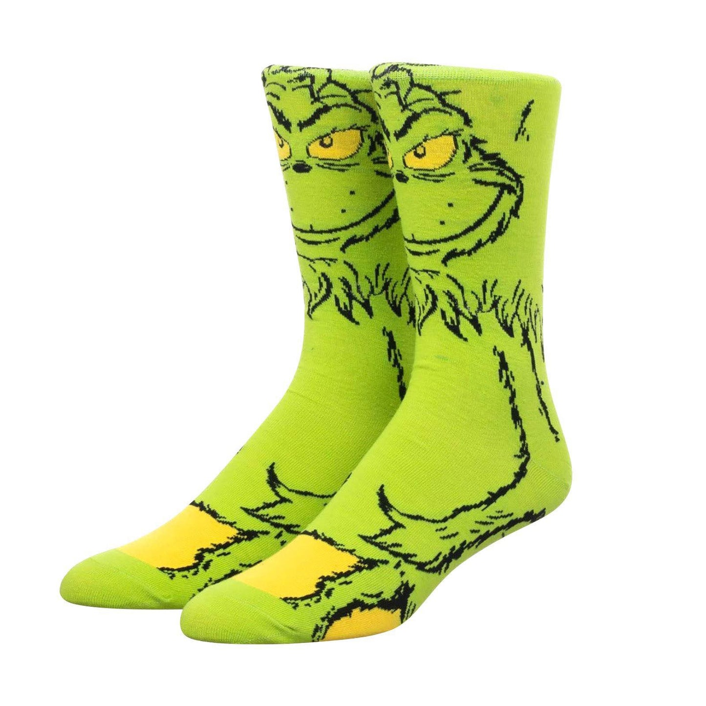 grinch cotton funny novelty anime cartoon grinch face emoticon man and women socks