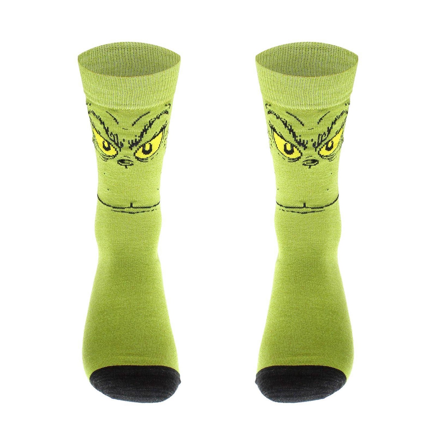 grinch cotton funny novelty anime cartoon grinch face emoticon man and women socks