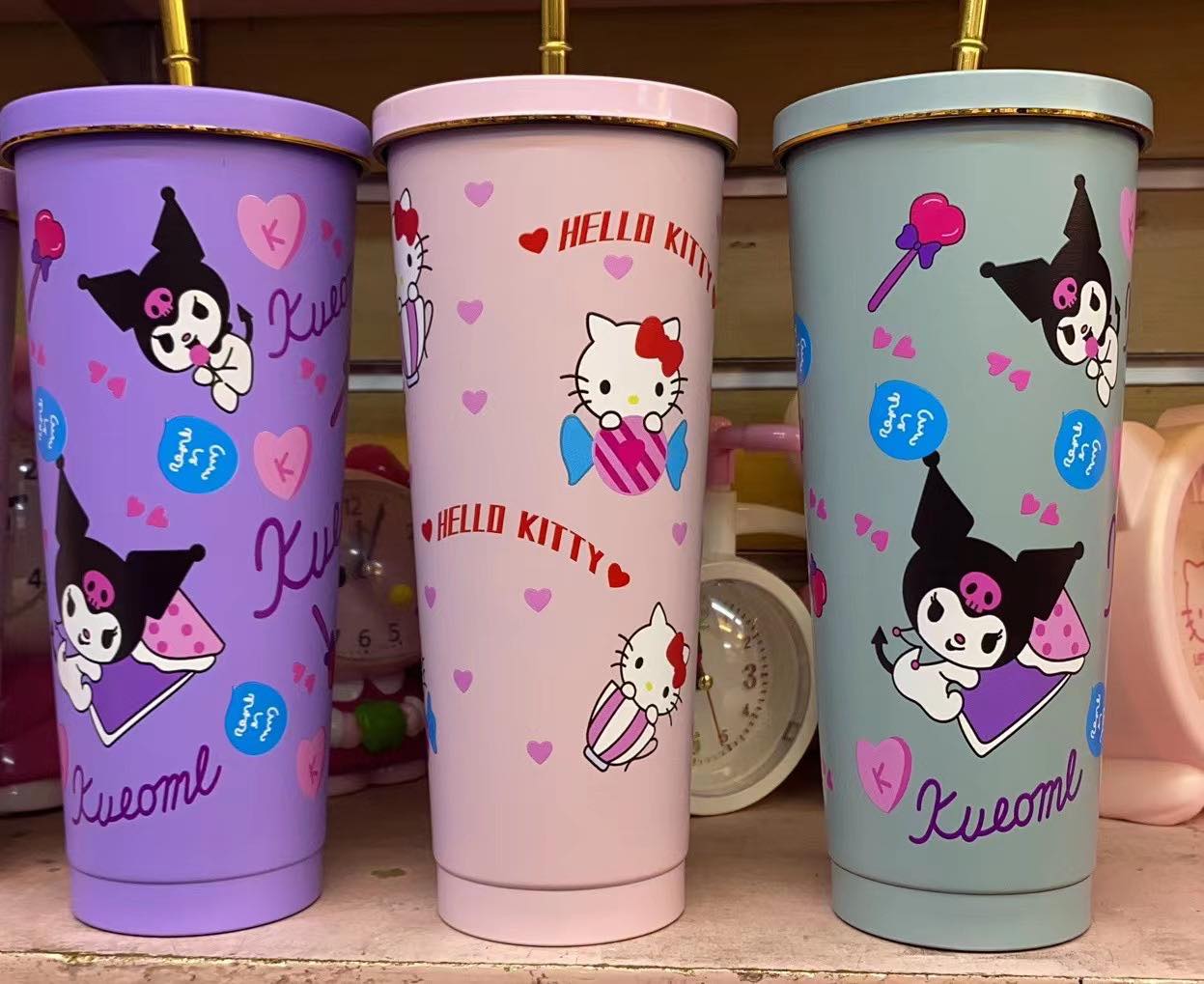 3D Print Cute Cartoon 30oz Stanley style colors flip straw school tumblers