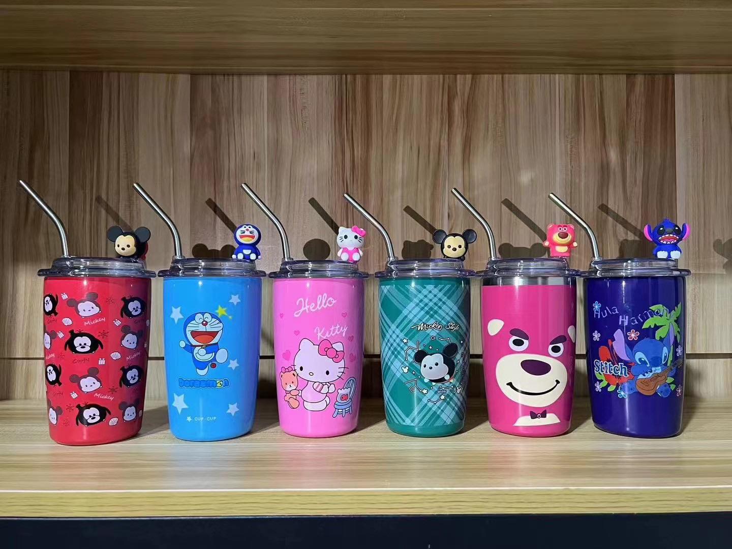 3D Print Cute Cartoon 30oz Stanley style colors flip straw school tumblers