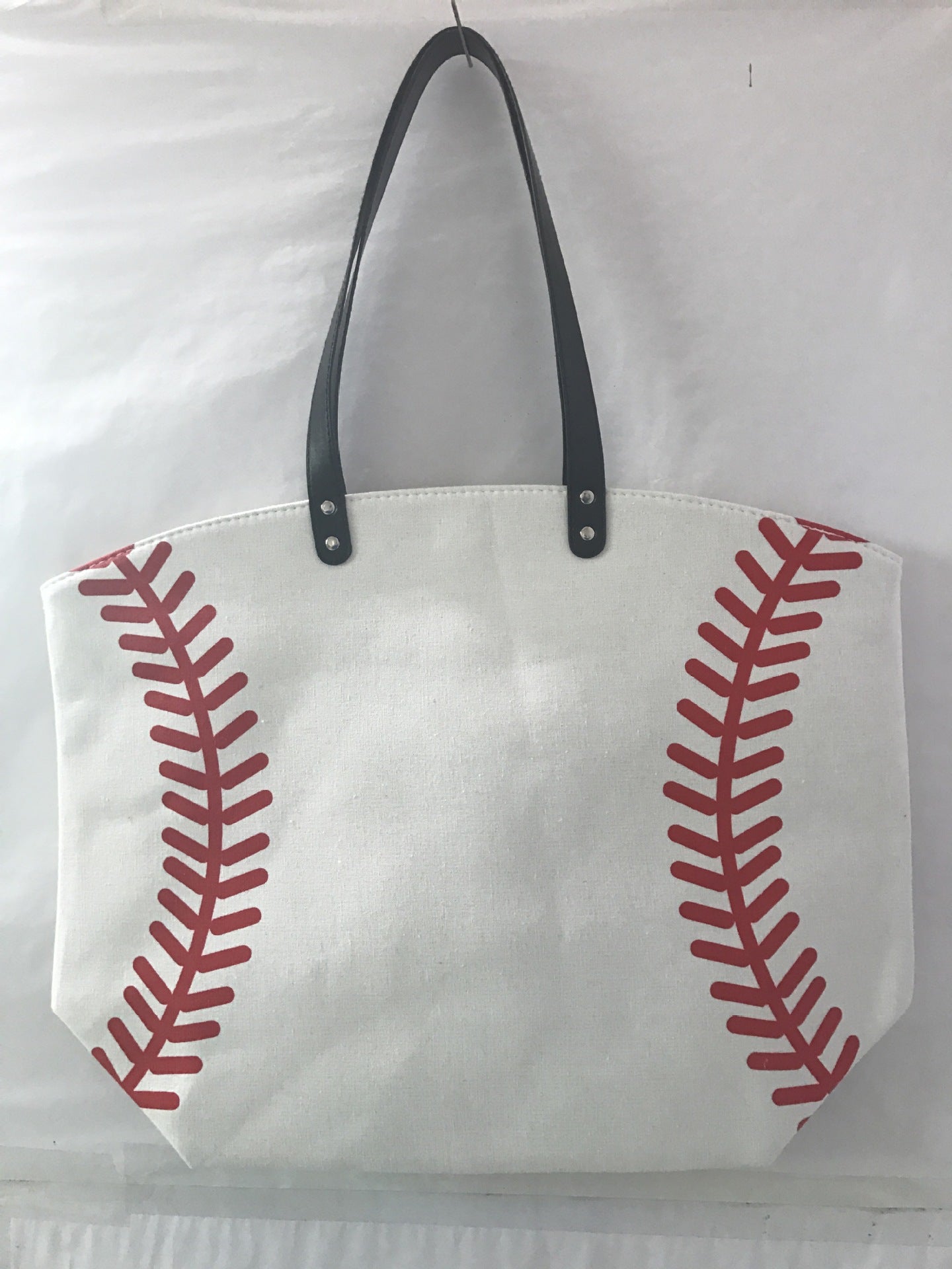 Baseball Logo Custom Embroidery Handbag Shopping Totes