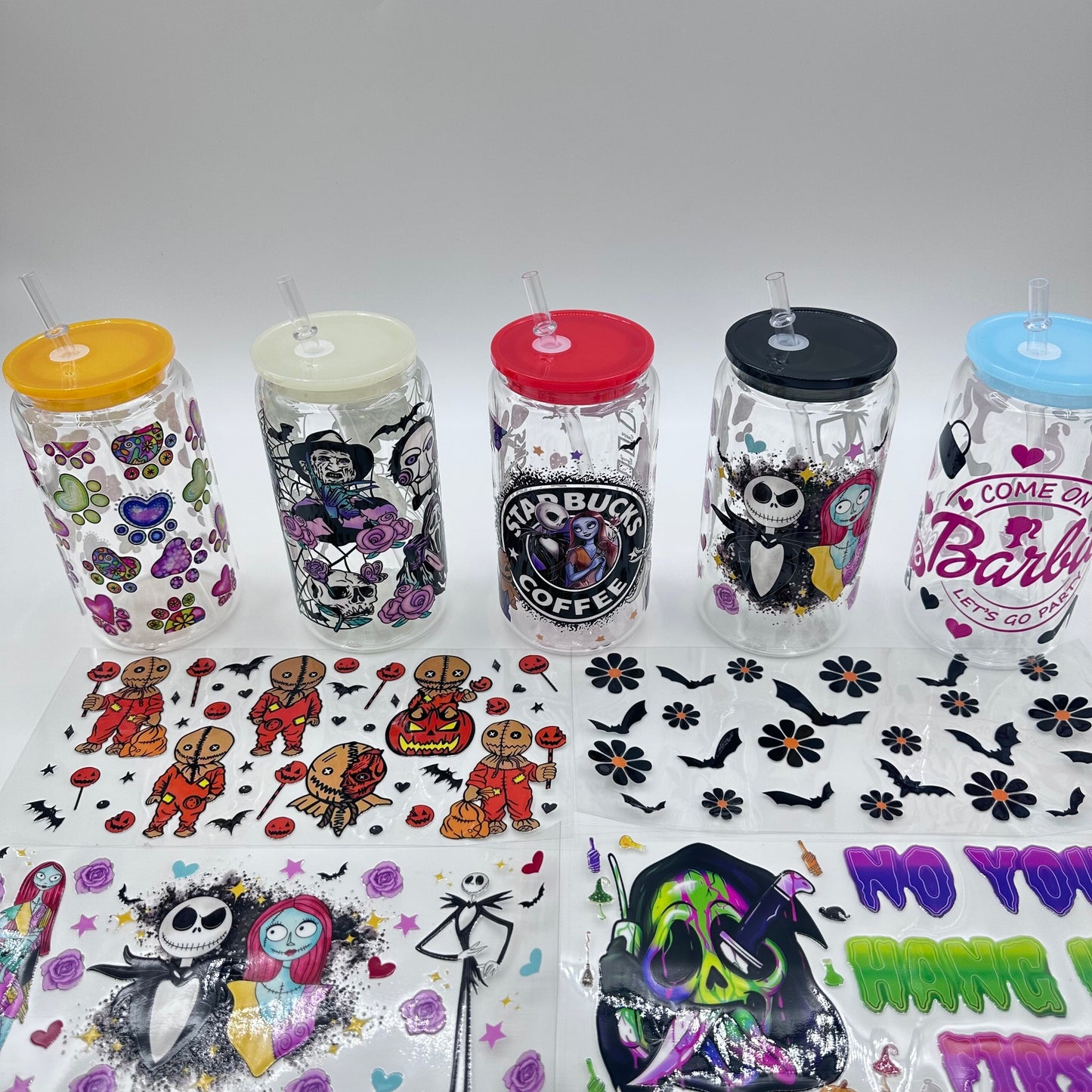 287 pcs UV DTF WRAPS & 50pcs shot glass cup