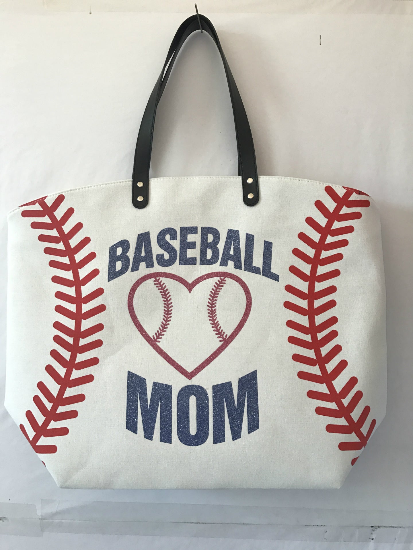 Baseball Logo Custom Embroidery Handbag Shopping Totes