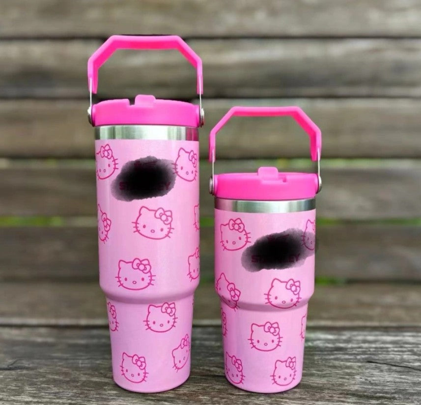 25pcs 30oz & 25pcs 20oz Hello Kitty Stanley Matte macaron colors flip straw school tumblers