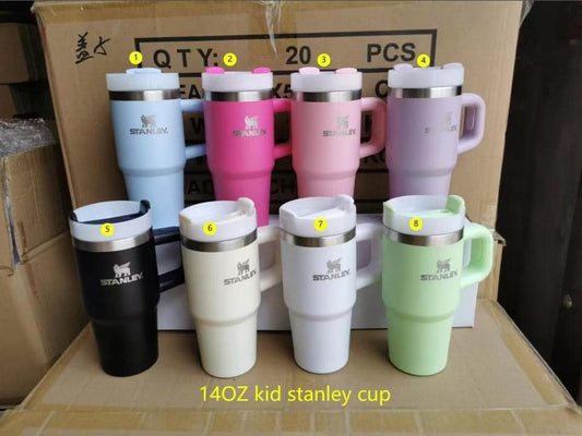 14oz  Insulated Stainless Steel Tumbler with Handle and Straw-25PCS