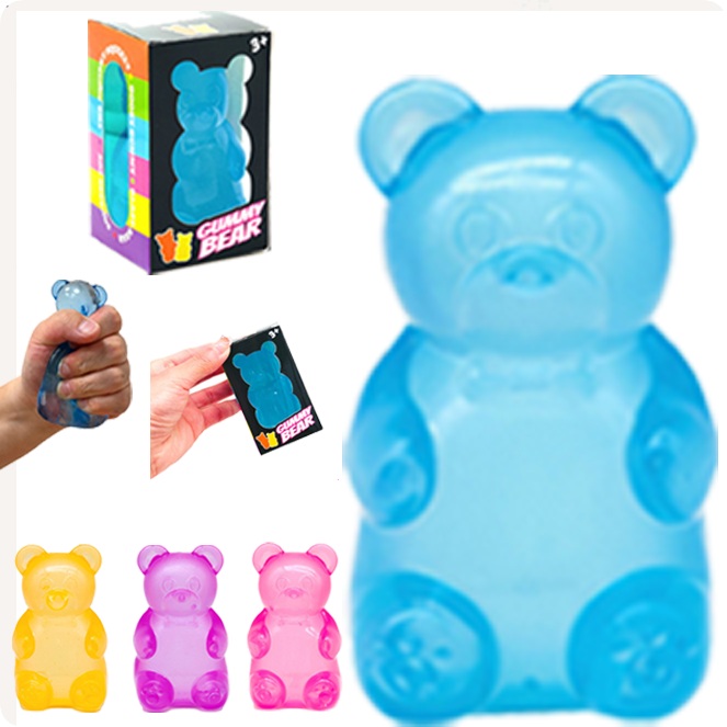 Bear Squishy Stress Sensory Fidget Stress Ball Soft High Density Slow Rising Jelly Gummy Bear Decompression Squeeze Squishy Toys-72pcs