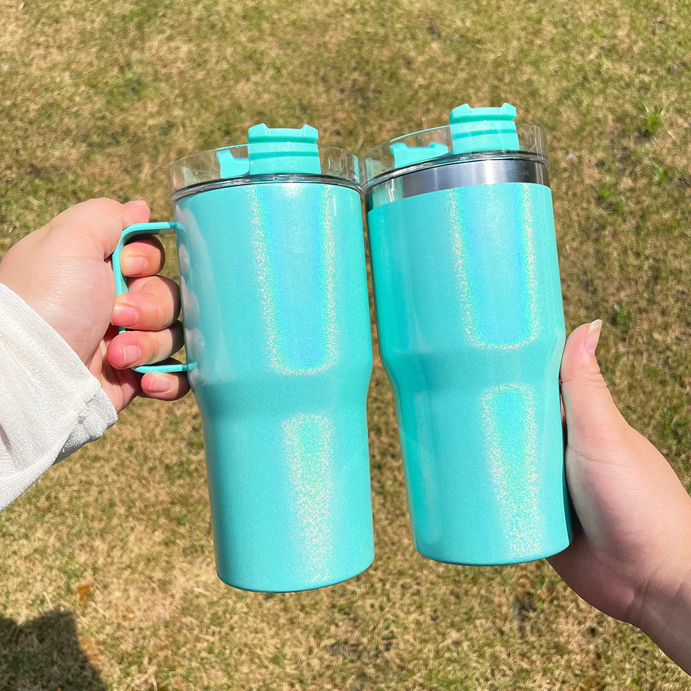 30oz Stanley style Matte macaron colors flip straw school tumblers