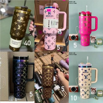 40oz Stanley Insulated Stainless Steel Tumbler with Handle and Straw-70pcs