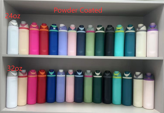 24oz/32oz Flip Straw Lid Insulated Stainless Steel Sports Owala Style War Bottle for Laser Engrteaving-25pcs