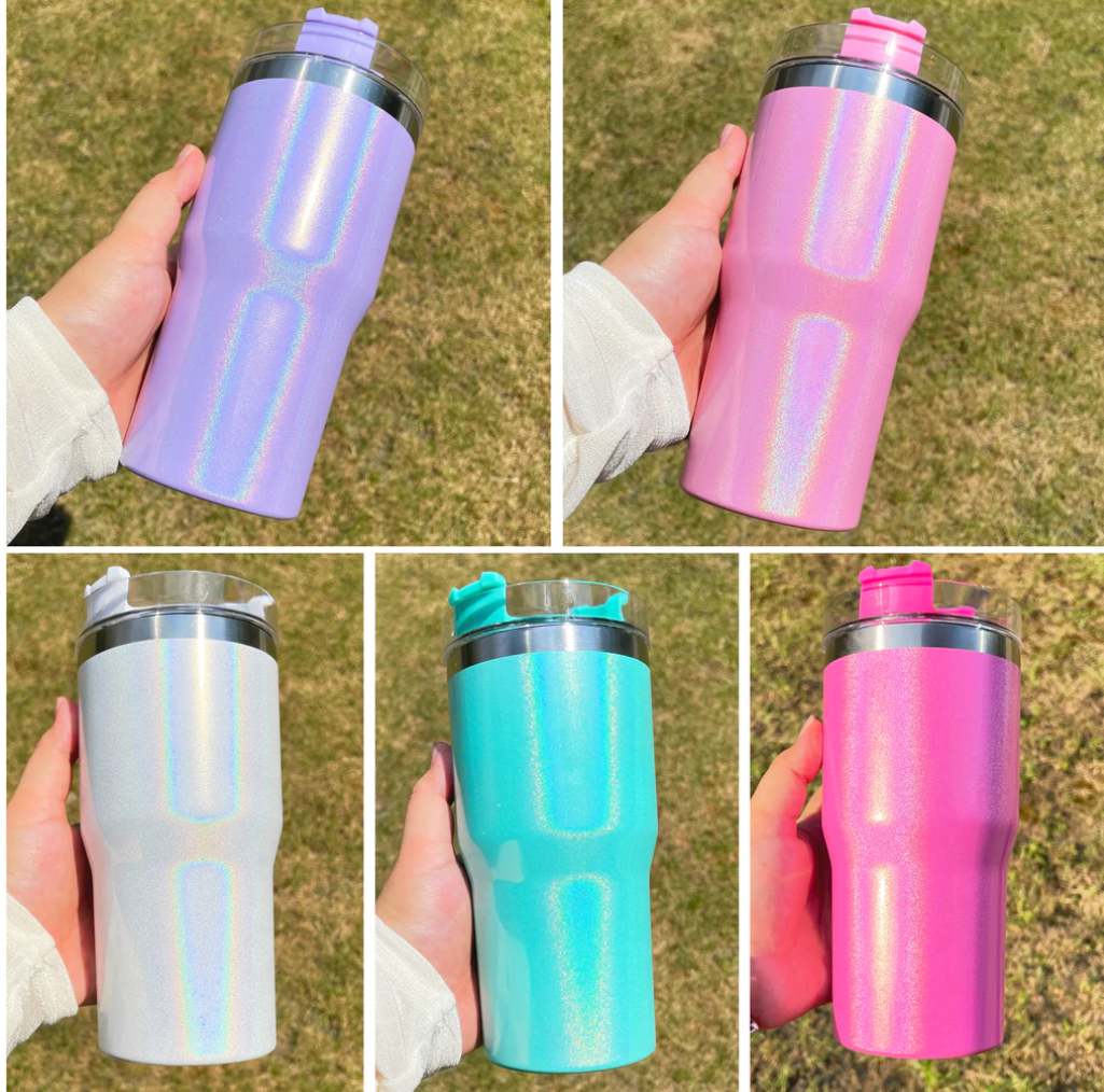 （副本）60pcs 40oz Blank Sublimation Christmas Tumblers Glossy  Adventure Quencher vacuum metal cup stainless travel mug stanleys 40oz insulated handle tumbler with lids and straw