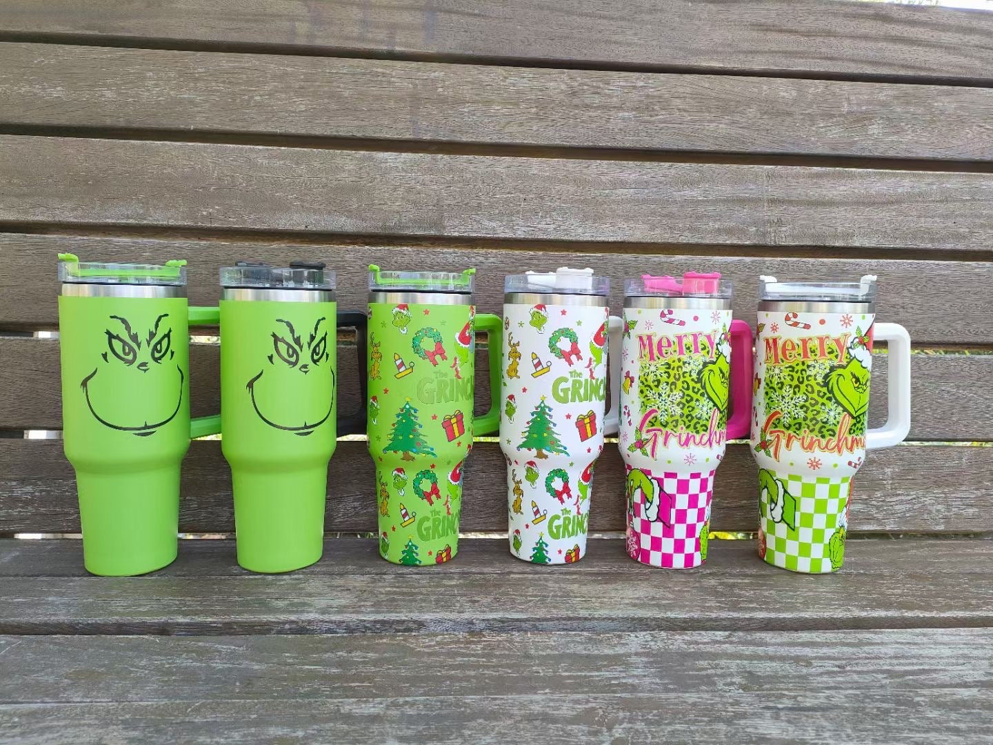 25pcs 40oz Mother Day print Insulated Stainless Steel Tumbler with Handle and Straw